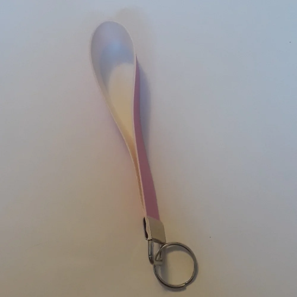 faux leather keychain wristlet